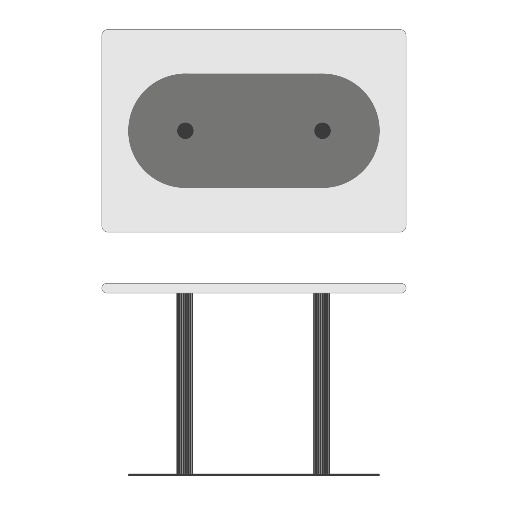 RECTANGULAR TABLE TOP 80X120
